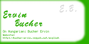 ervin bucher business card